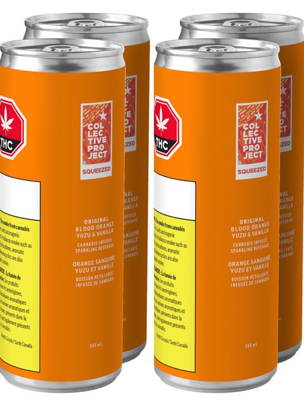 1:1 Original Blood Orange Yuzu & Vanilla Sparkling Juice 4 Pack by Collective Project at Montrose Cannabis