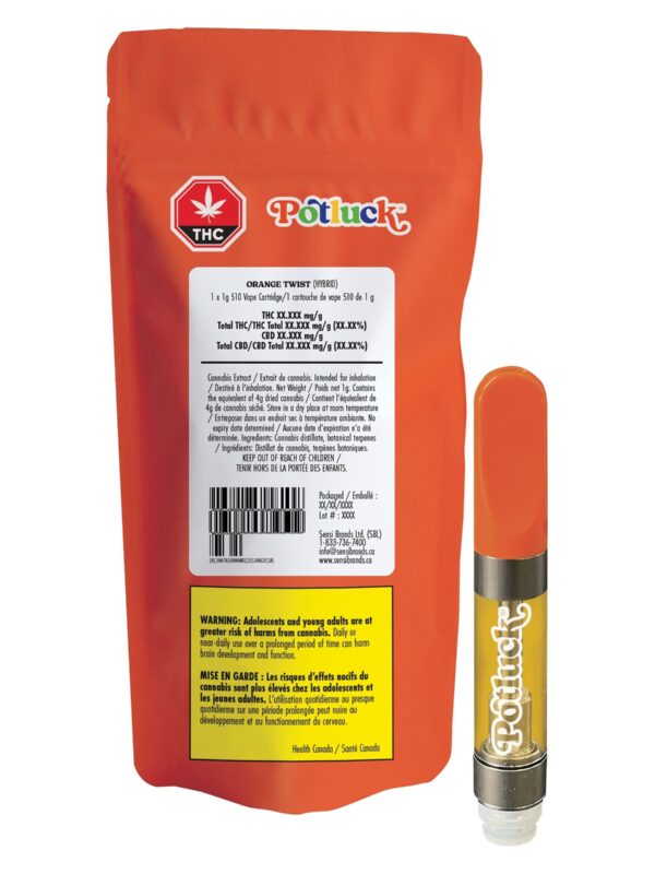 Orange Twist 510 1g by Potluck Hybrid Montrose Cannabis