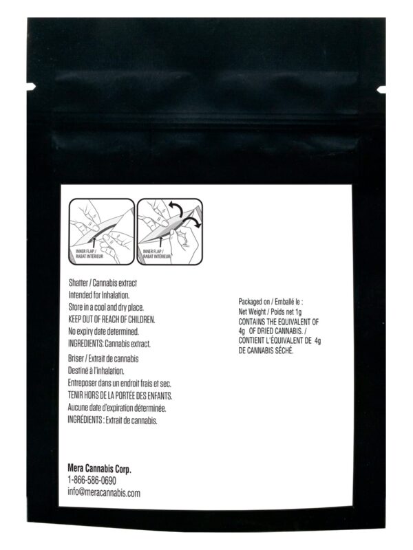 Pink Gas Shatter 1g by Shatterizer Indica Montrose Cannabis