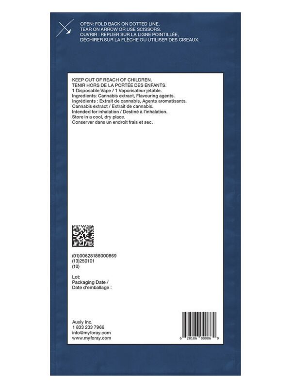 Tangie Crush Disposable Vape 0.3g by Foray Sativa Montrose Cannabis