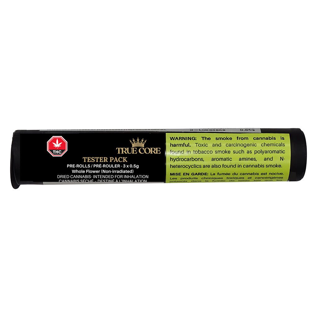 Tester Pack Pre-Rolls 3 Pack True Core Hybrid Montrose Cannabis