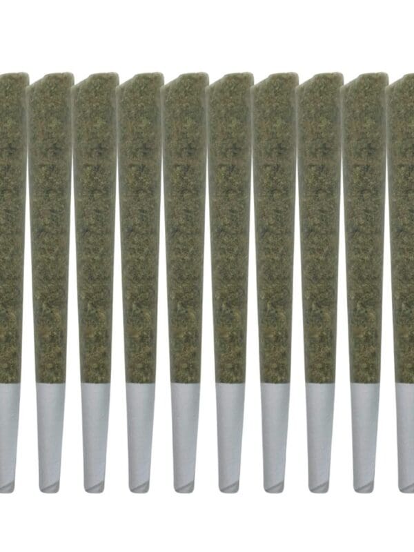 Headstone Cannabis 10 Toke 10 Pre-Rolls 10x1g pack featuring Godzilla indica strain flower.