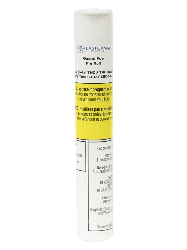 EastCann Gastro Pop 3 Pack Pre-Rolls Indica 1.5g Apples and Bananas Cross