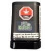Just Kush Live Rosin Reserve 1g jar showing high-quality, cold-cured solventless concentrate.
