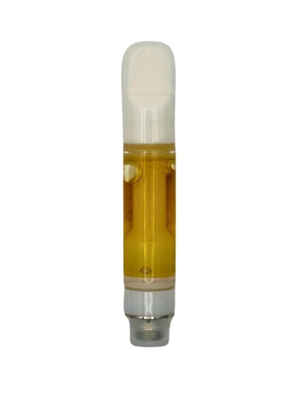 Headstone Cannabis Lamb of God Cured Resin Vape 1g Sativa showing the premium hardware and golden craft extract quality.