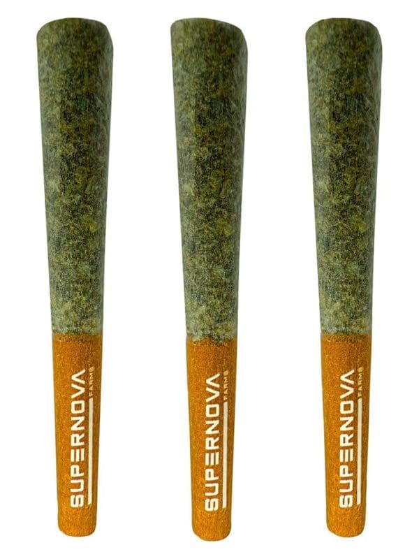 B!tch Slap Pre-Rolls 3-pack by Supernova Farms, featuring hand-trimmed premium cannabis available for local delivery from Montrose Cannabis Ontario.