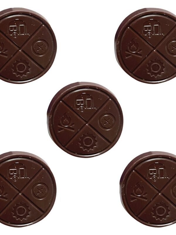 Hazy Mint Dash n Stash 5 Pack Chocolates premium 10mg THC organic dark chocolate mint medallions by The Hazy Camper.