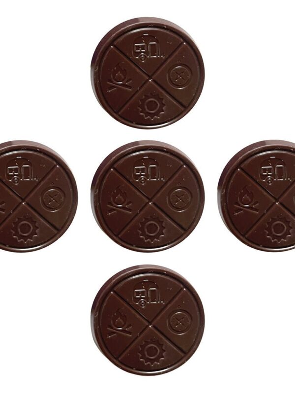Simply Dark Organic Chocolates 5 Pack premium 10mg THC vegan-friendly dark chocolate medallions by The Hazy Camper.