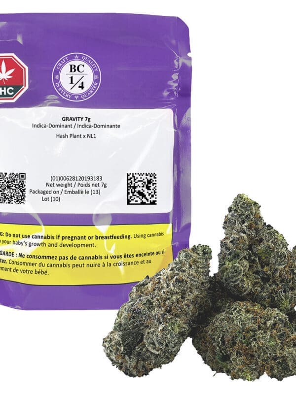 Gravity 7g BC 1/4 | Indica Strain | Montrose Cannabis