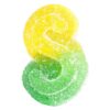 Fully Blasted Mango Lime 10 Pack 1:1 Soft Chews by SOURZ by Spinach featuring tropical mango and tangy lime flavours infused with liquid diamonds.