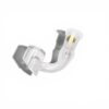 Quave Club Bangers – Small Size clear quartz banger with curved neck, frosted joint, and logo detail.