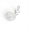 Quartz Trough Banger with clear quartz body, curved neck, frosted joint, and round trough-style dish.