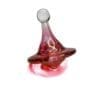 Ruby Spinner Carb Cap with red glass body, wide saucer cap, white rounded handle, and airflow hole.