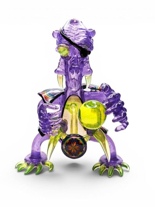 Handcrafted Samurai Goblin Warrior dab rig by Shuhbuh, Chase Glass, and Brian Jacobson.