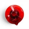 Ruby Directional Glass Carb Cap with raised airflow handle for compatible quartz bangers.