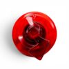 Ruby Directional Glass Carb Cap with raised airflow handle for compatible quartz bangers.