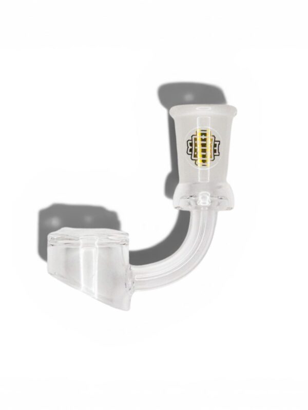 Front view of the Quave Club Bangers XXL clear quartz banger for compatible dab rigs.