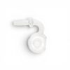 Quartz Trough Banger with clear quartz body, curved neck, frosted joint, and round trough-style dish.