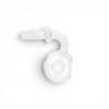 Quartz Trough Banger with clear quartz body, curved neck, frosted joint, and round trough-style dish.