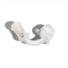 Side profile of the Quave Club Bangers XXL clear quartz concentrate banger with large bucket and frosted joint.