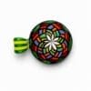 Filla Rainbow Mandala Glass Pendant handcrafted glass pendant with vibrant red, orange, yellow, green, purple, and white mandala design.
