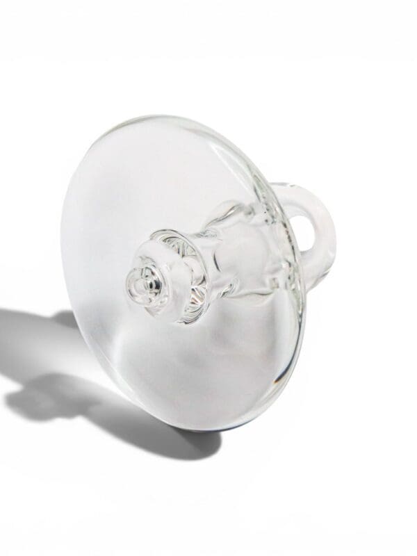 Bottom view of the Terp Trunk directional carb cap showing the polished sealing surface and handmade borosilicate construction.