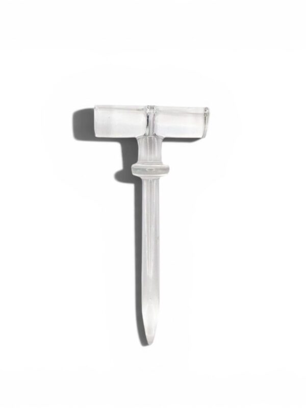 Quave Club Bangers V2 Dab Tool- Quave Club Bangers V2 clear glass dab tool shown from the front with pointed concentrate tip.
