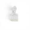Quartz Trough Banger with clear quartz body, curved neck, frosted joint, and round trough-style dish.