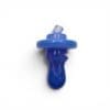 Front view of Cobalt Bubble Carb Cap with rounded blue handle, circular cap shape, and small top airflow hole.