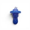 Front view of Cobalt Bubble Carb Cap with rounded blue handle, circular cap shape, and small top airflow hole.